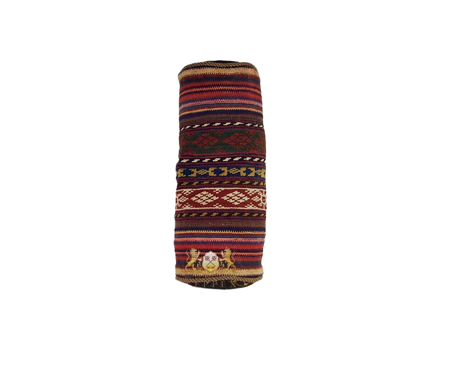 Kelim Nackenrolle Gestreift Rauten, 30 × 60 cm (1,0 × 2,0 ft), handgewebtes Unikat