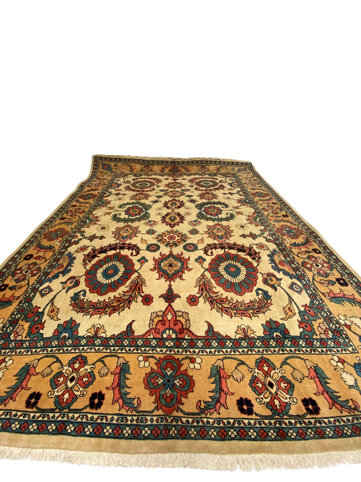 Großer Orientteppich Beige, handgeknüpftes Unikat – Ansicht 7