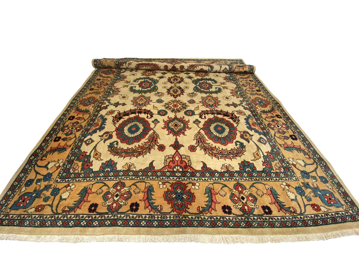 Großer Orientteppich Beige, handgeknüpftes Unikat – Ansicht 4