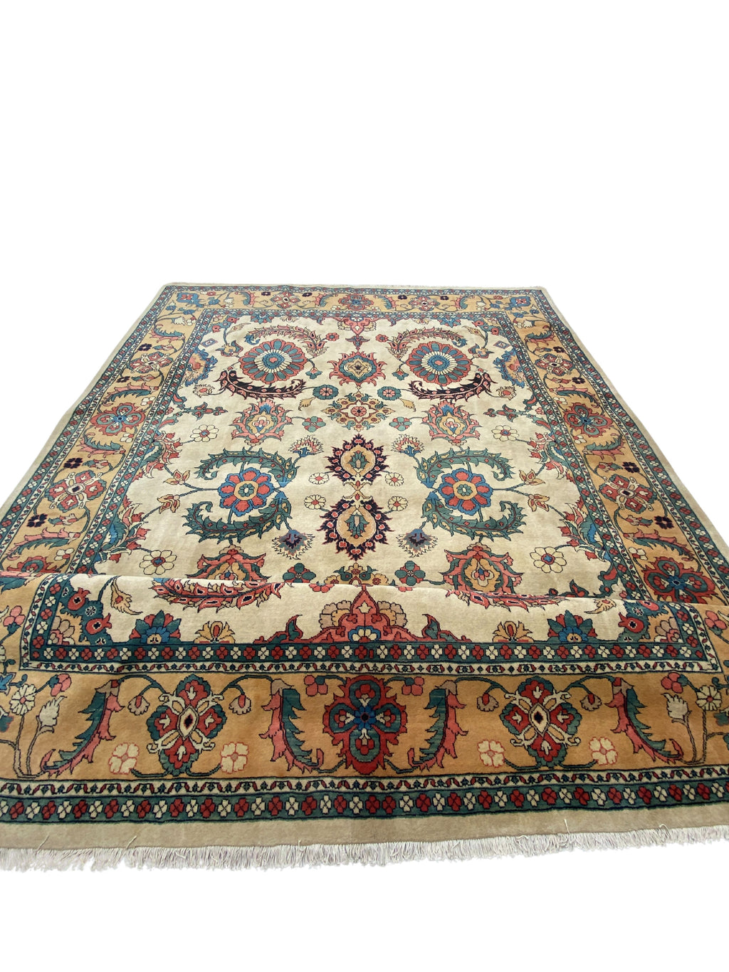 Großer Orientteppich Beige, handgeknüpftes Unikat – Ansicht 11