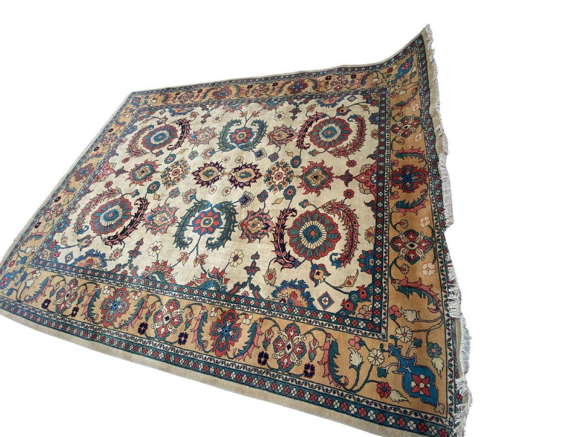 Großer Orientteppich Beige, handgeknüpftes Unikat – Ansicht 13