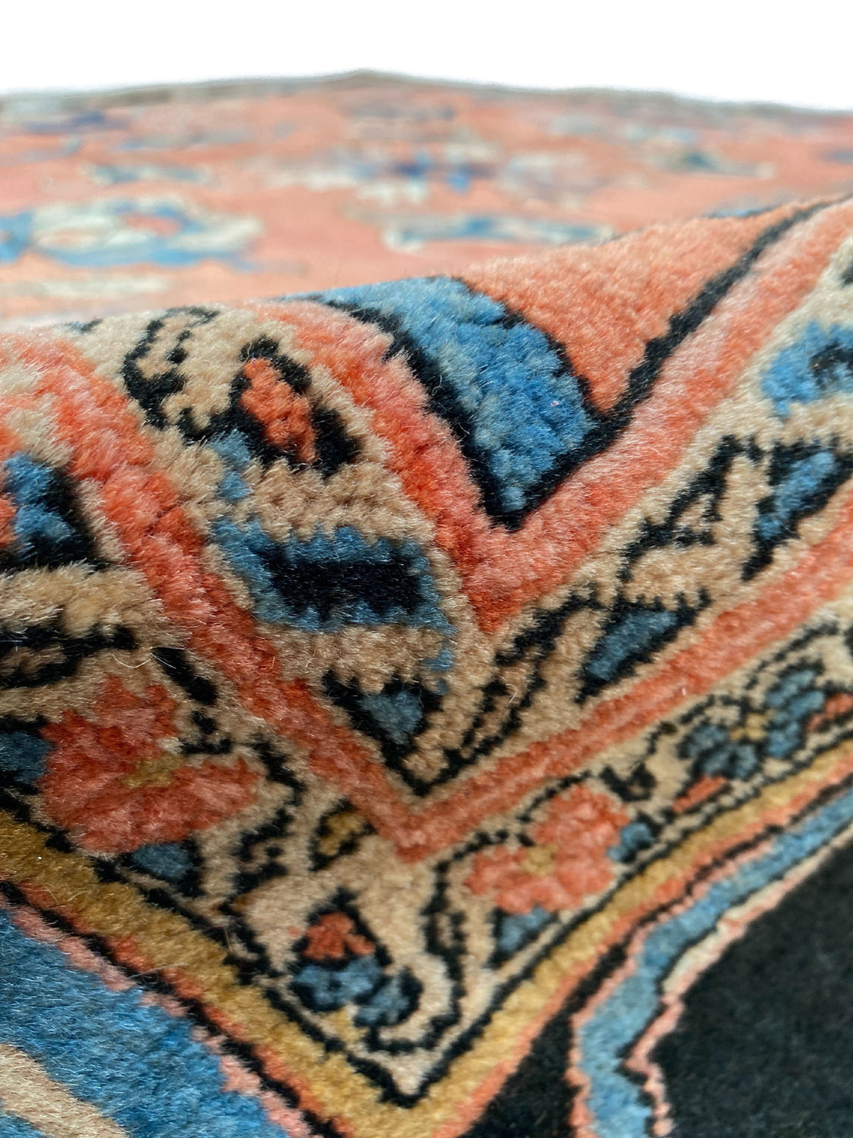 Großer Orientteppich Rot Blüten, handgeknüpftes Unikat – Ansicht 8