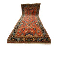 Großer Orientteppich Braun Blüten, 401 × 206 cm (13,2 × 6,8 ft), handgeknüpftes Unikat