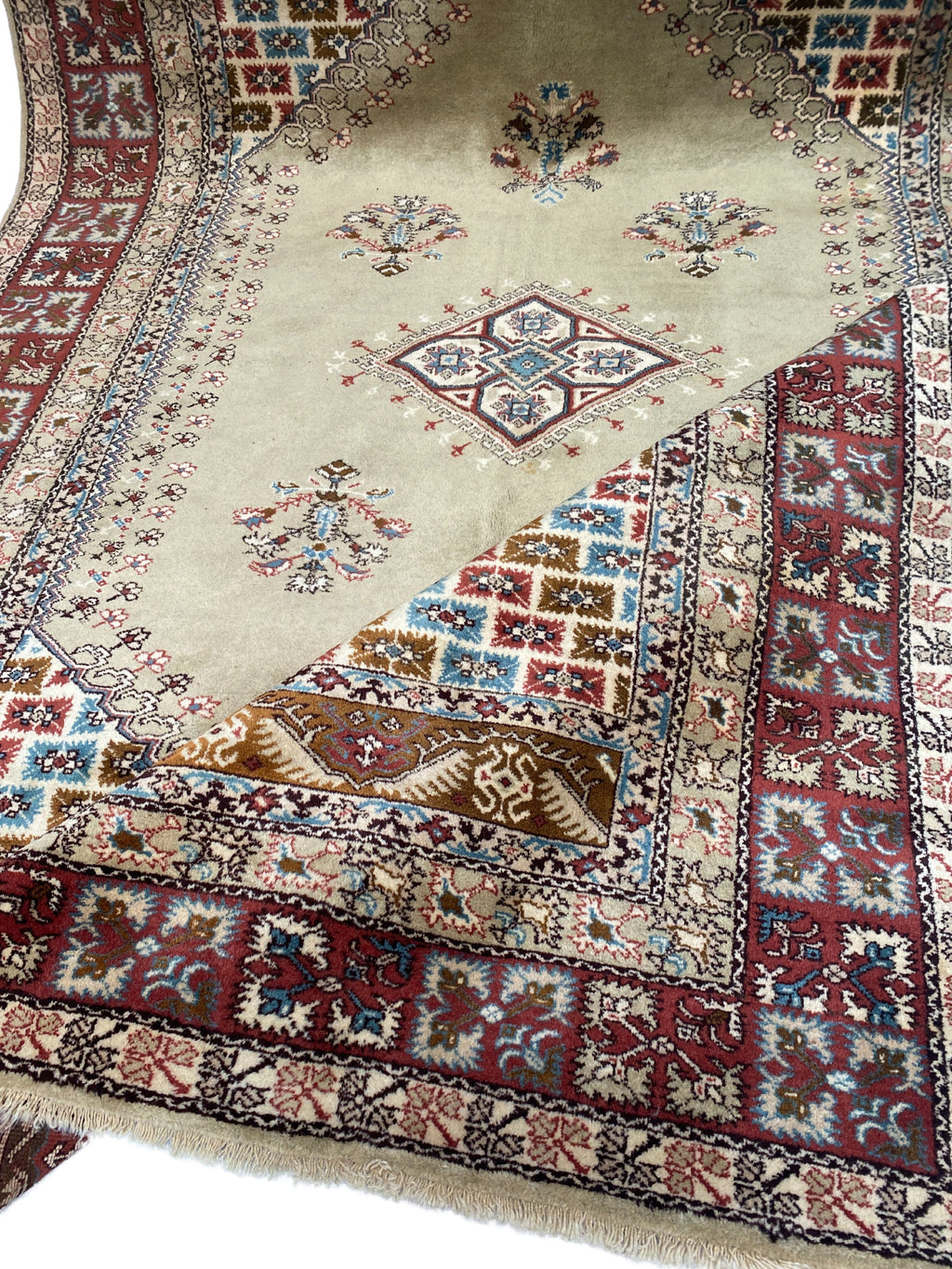 Großer Türkischer Teppich B-Ware Beige, handgeknüpftes Unikat – Ansicht 13