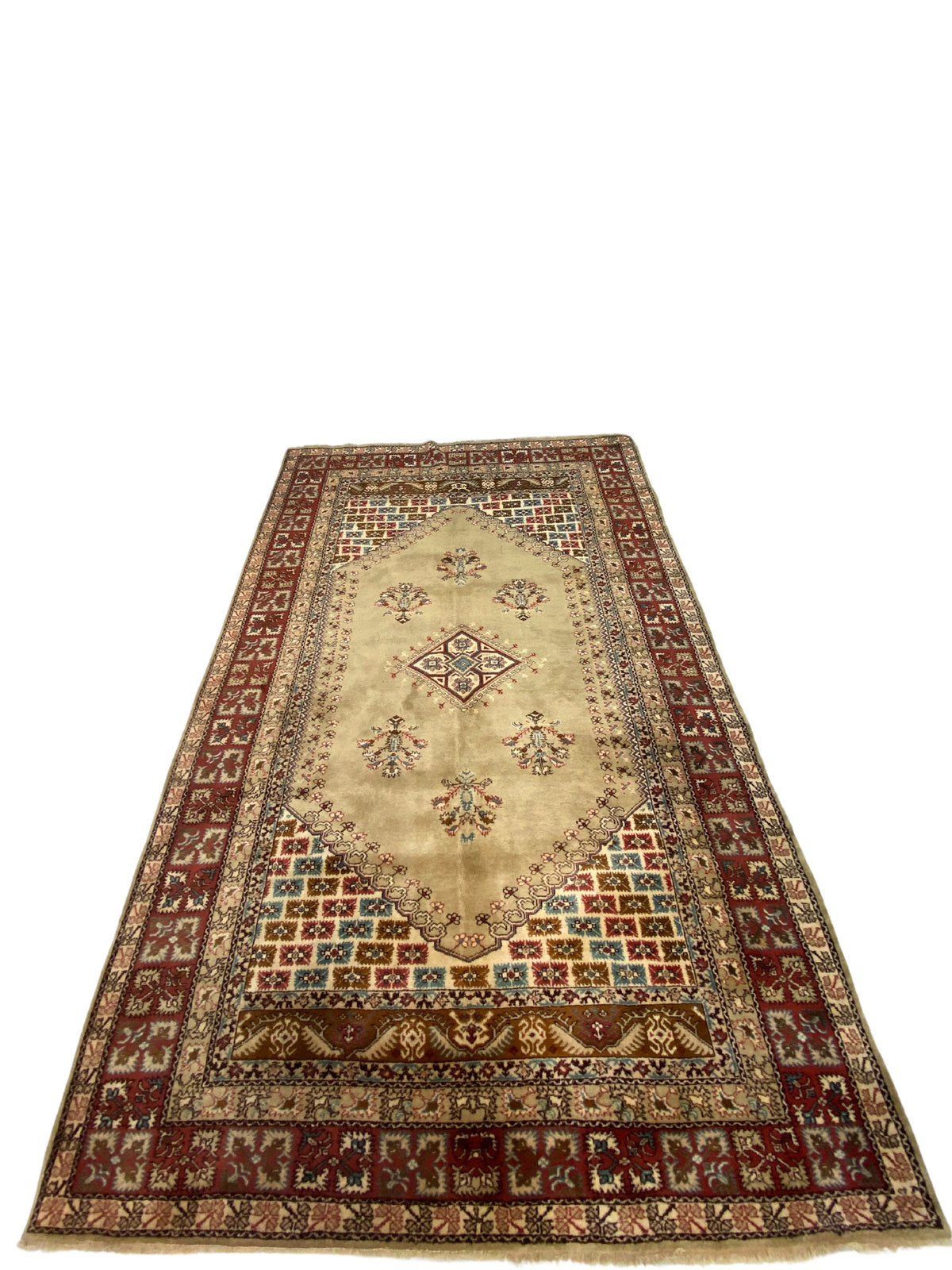 Großer Türkischer Teppich B-Ware Beige, handgeknüpftes Unikat – Ansicht 3