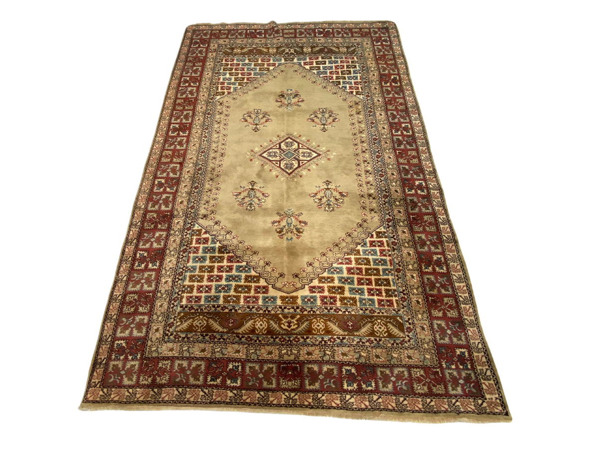 Großer Türkischer Teppich B-Ware Beige, handgeknüpftes Unikat – Ansicht 5