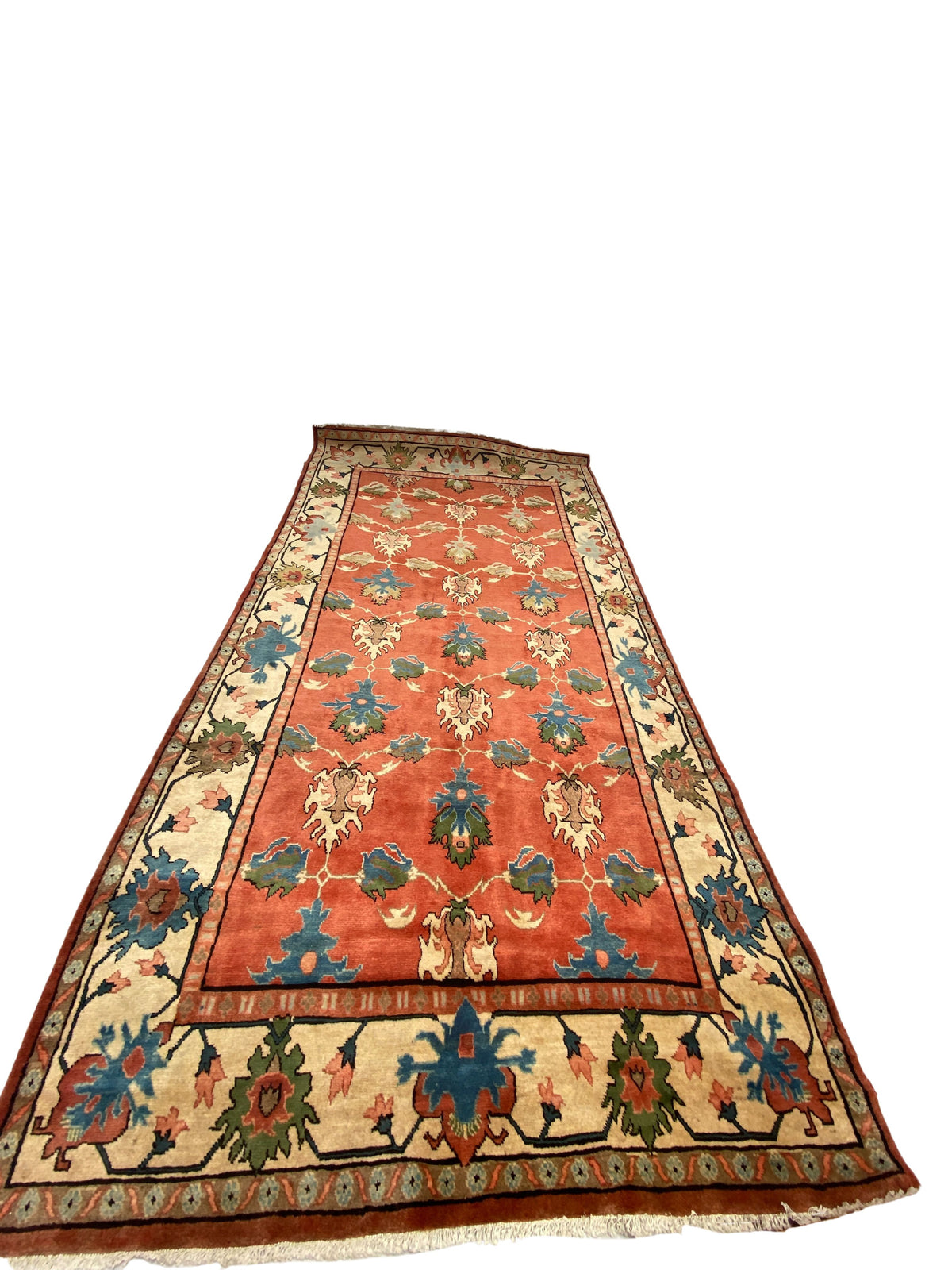Großer Orientteppich Terracotta, 405 × 211 cm, handgeknüpftes Unikat – Ansicht 3