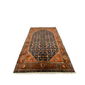 Großer Orientteppich Blau Medaillon, 226 × 163 cm (7,4 × 5,3 ft), handgeknüpftes Unikat