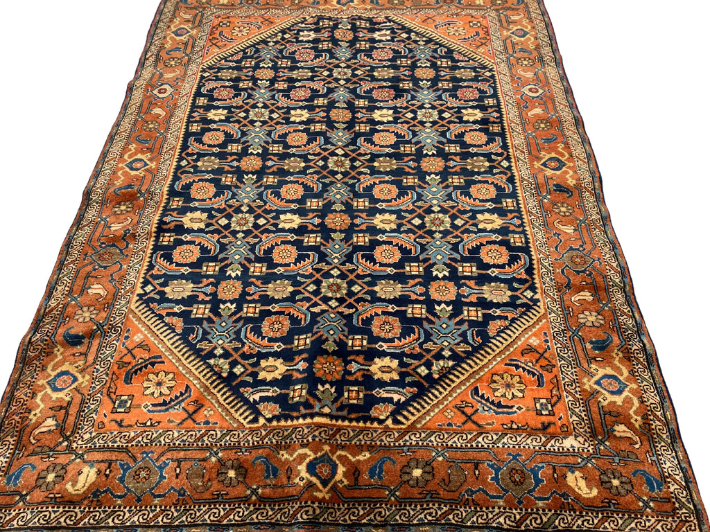 Großer Orientteppich Blau Medaillon, handgeknüpftes Unikat – Ansicht 7