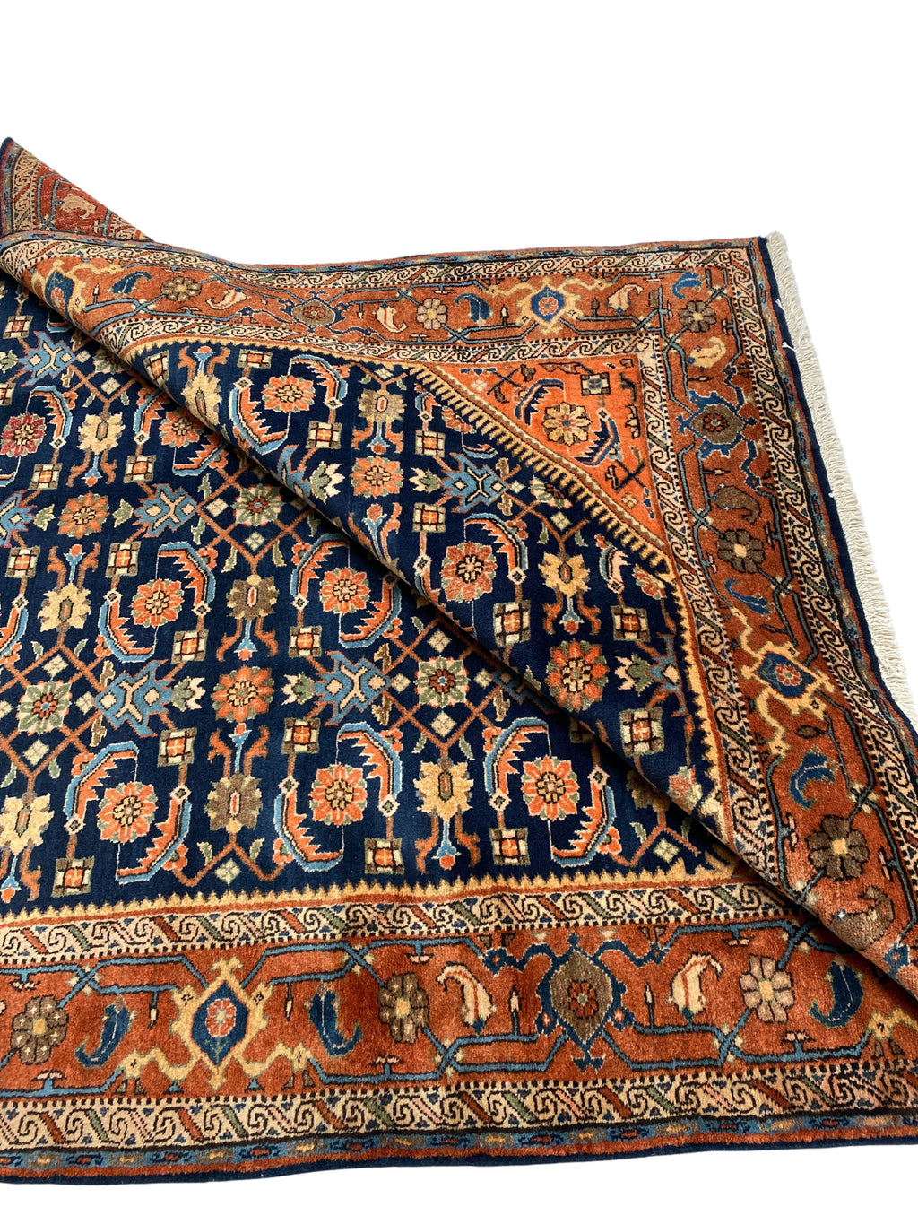 Großer Orientteppich Blau Medaillon, handgeknüpftes Unikat – Ansicht 9
