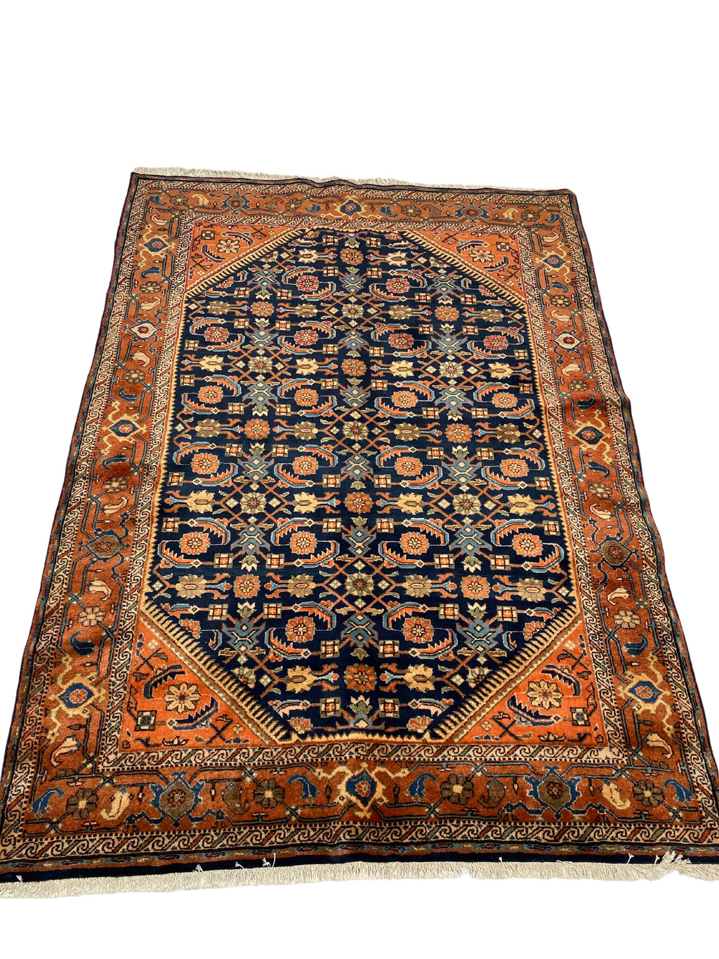 Großer Orientteppich Blau Medaillon, handgeknüpftes Unikat – Ansicht 6