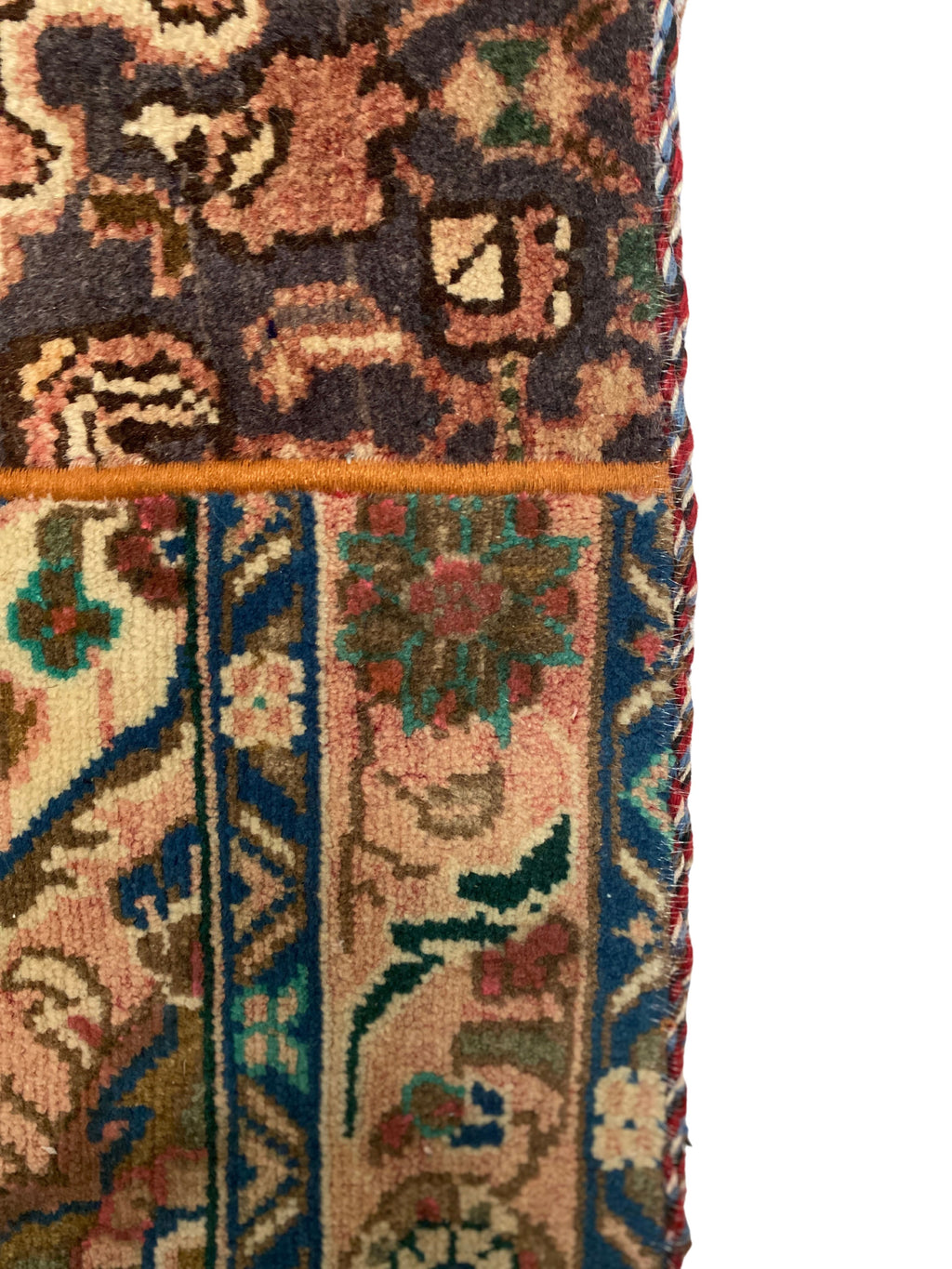 Großer Patchwork Teppich, handgeknüpftes Unikat – Ansicht 7