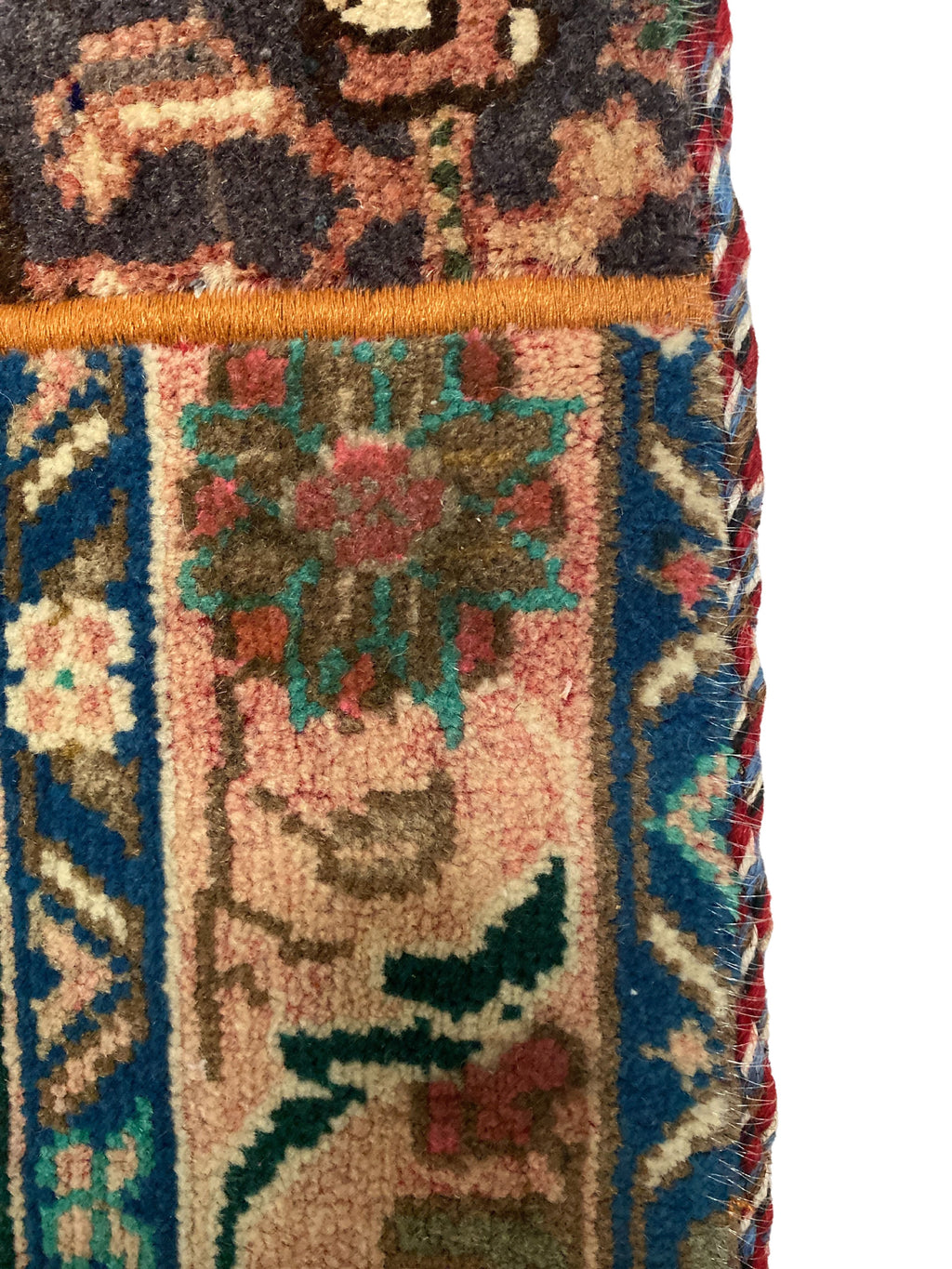 Großer Patchwork Teppich, handgeknüpftes Unikat – Ansicht 8