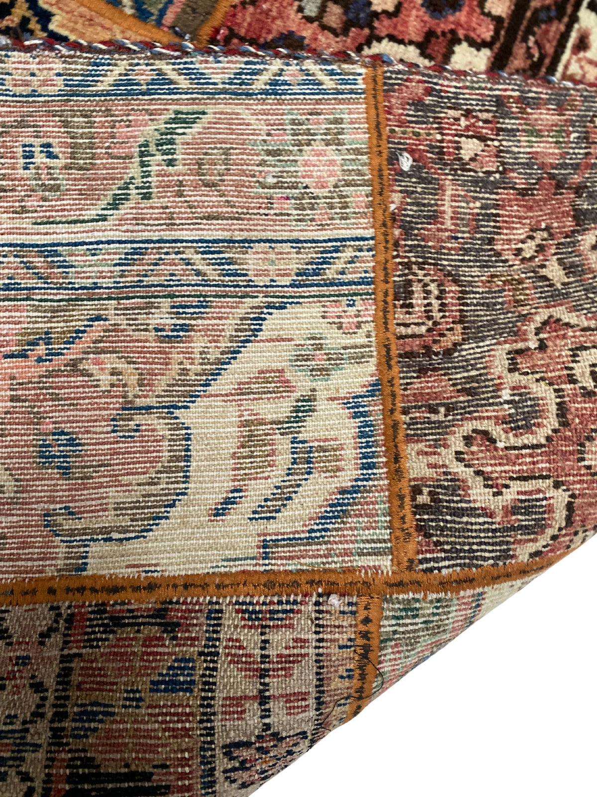 Großer Patchwork Teppich, handgeknüpftes Unikat – Ansicht 9