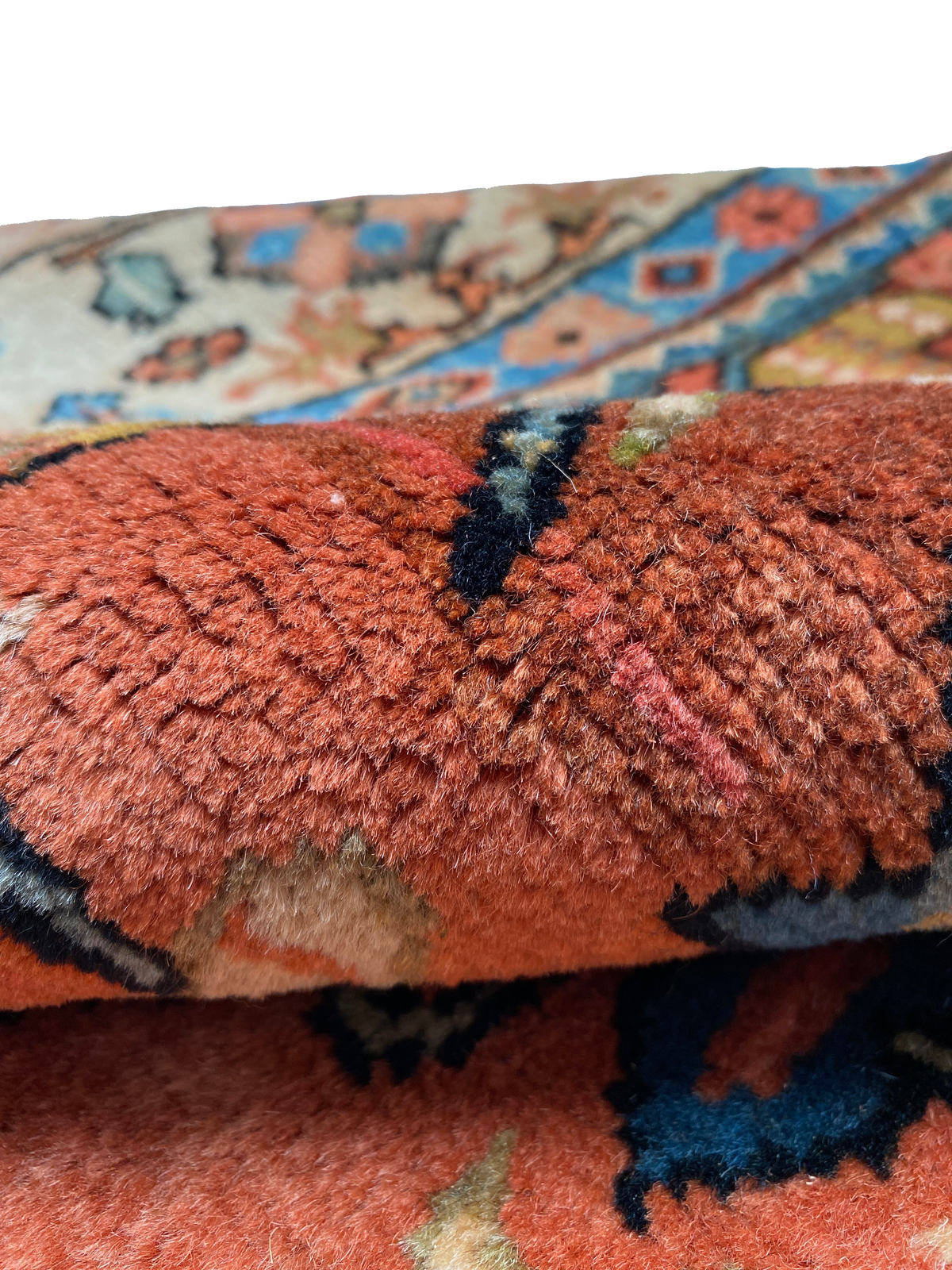 Großer Orientteppich Rot Ornamente, 425 × 202 cm, handgeknüpftes Unikat – Ansicht 13