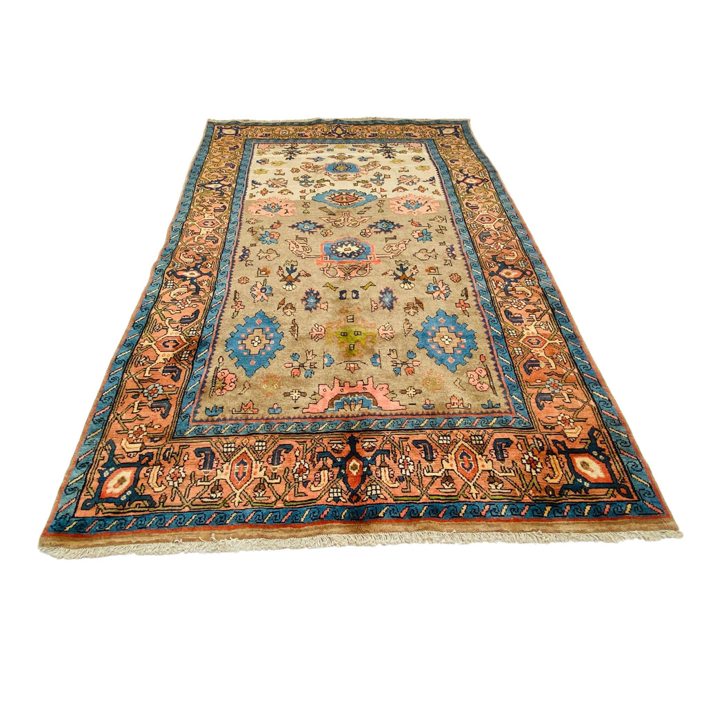 Großer Orientteppich Beige blaue Ornamente, handgeknüpftes Unikat – Ansicht 10