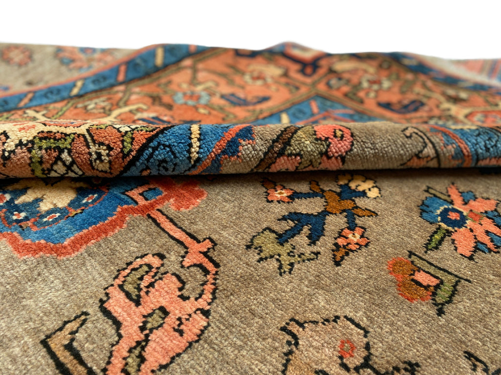 Großer Orientteppich Beige blaue Ornamente, handgeknüpftes Unikat – Ansicht 18