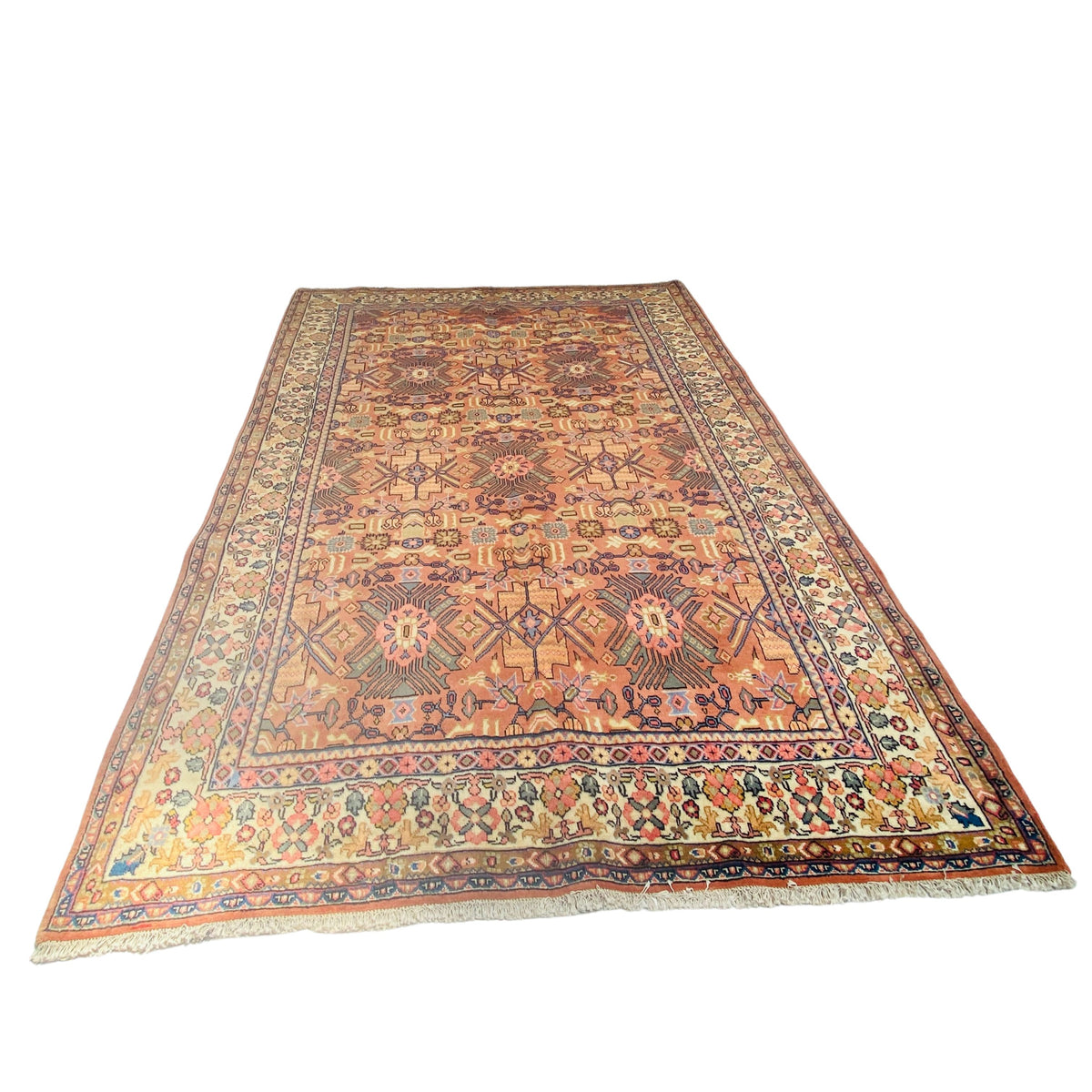 Großer Orientteppich Beige Ornamente, 294 × 208 cm, handgeknüpftes Unikat – Ansicht 5