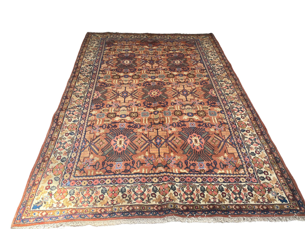 Großer Orientteppich Beige Ornamente, 294 × 208 cm, handgeknüpftes Unikat – Ansicht 4