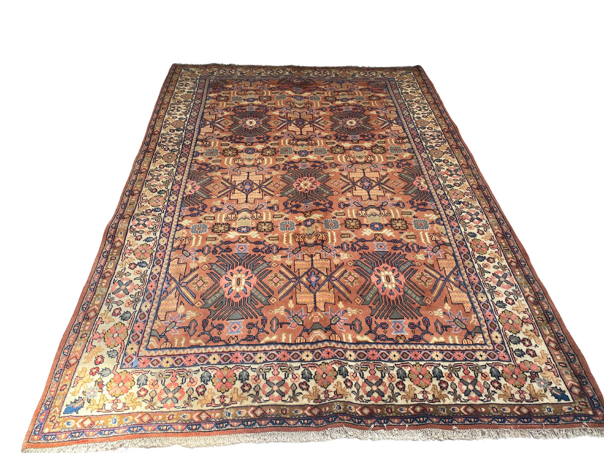 Großer Orientteppich Beige Ornamente, 294 × 208 cm, handgeknüpftes Unikat – Ansicht 4