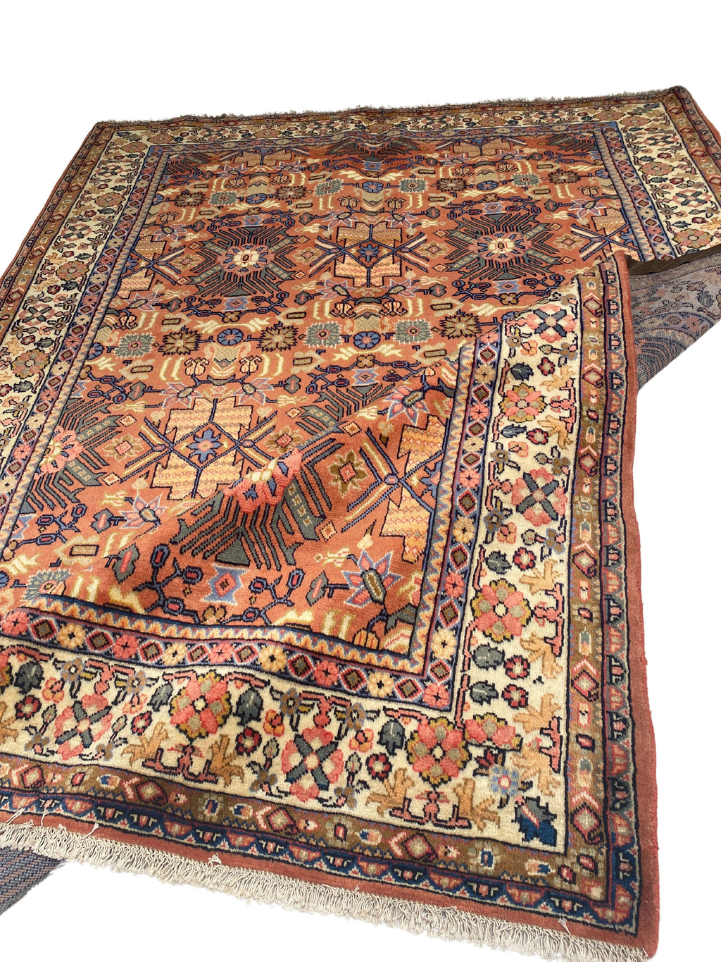 Großer Orientteppich Beige Ornamente, 294 × 208 cm, handgeknüpftes Unikat – Ansicht 11