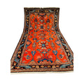 Großer Orientteppich Rot Blüten, 367 × 185 cm (12,0 × 6,1 ft), handgeknüpftes Unikat