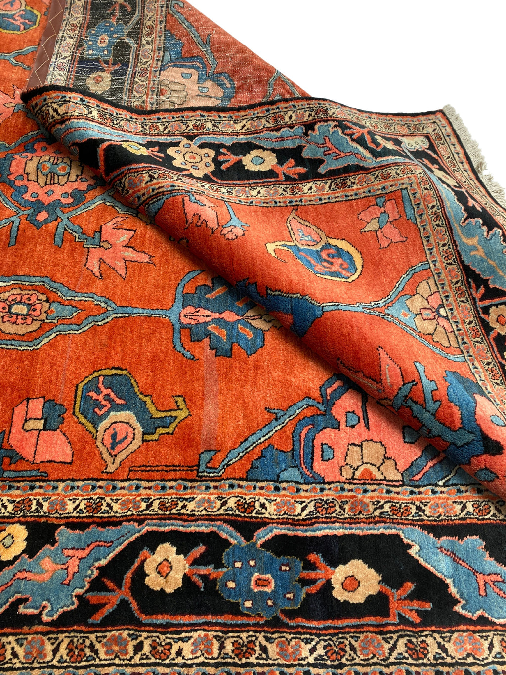 Großer Orientteppich Rot Blüten, handgeknüpftes Unikat – Ansicht 11
