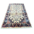 Alter Orientteppich Creme Beige Ranken, 217 × 154 cm (7,1 × 5,1 ft), handgeknüpftes Unikat