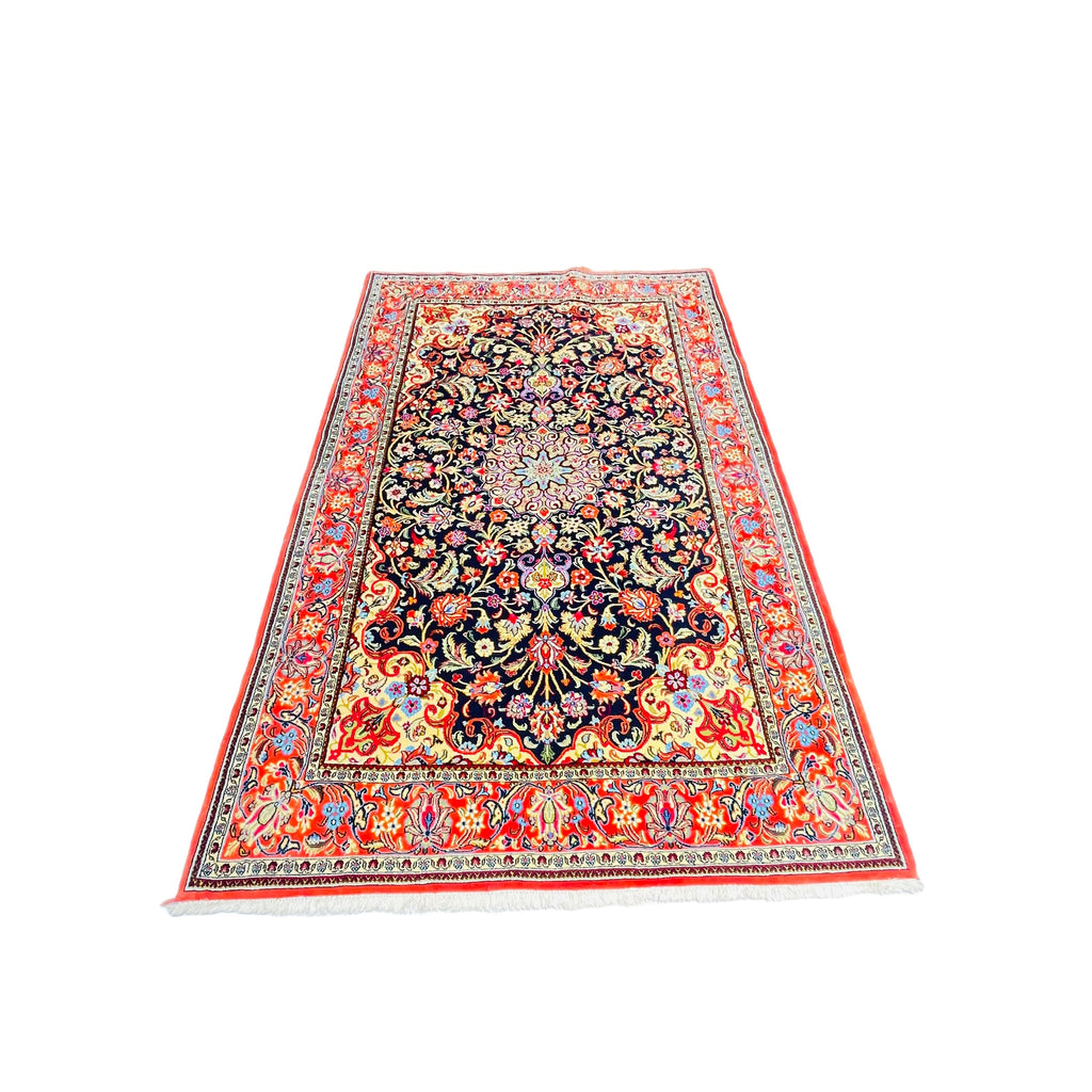 Orientteppich mit Fehlern Nachtblau, 210 × 136 cm (6,9 × 4,5 ft), handgeknüpftes Unikat