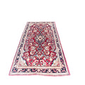 Orientteppich Rot Beige Medaillon, 203 × 130 cm (6,7 × 4,3 ft), handgeknüpftes Unikat