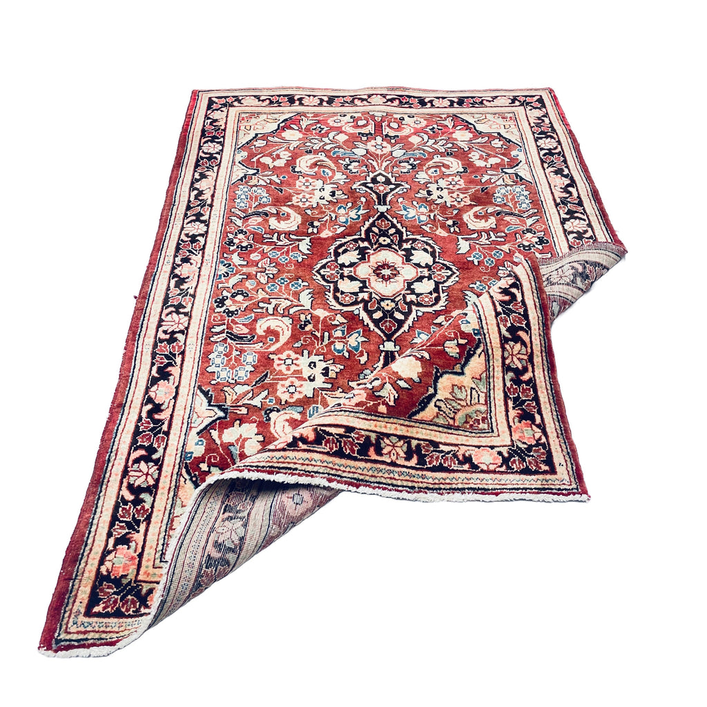 Orientteppich Rot Beige Medaillon, handgeknüpftes Unikat – Ansicht 5