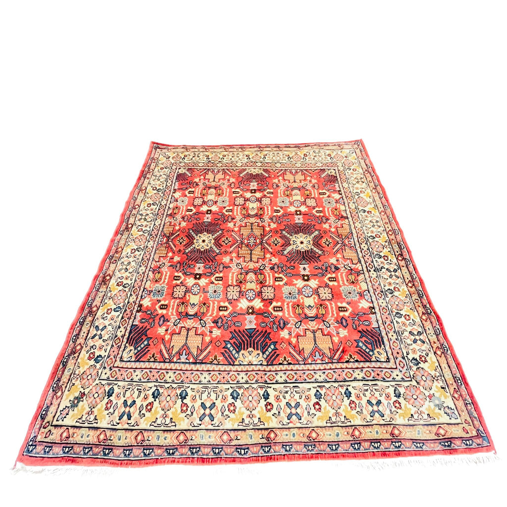 Orientteppich Rot Beige Allover-Muster, handgeknüpftes Unikat – Ansicht 3