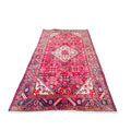 Orientteppich Rot Weiß Rauten-Medaillon, 248 × 162 cm (8,1 × 5,3 ft), handgeknüpftes Unikat