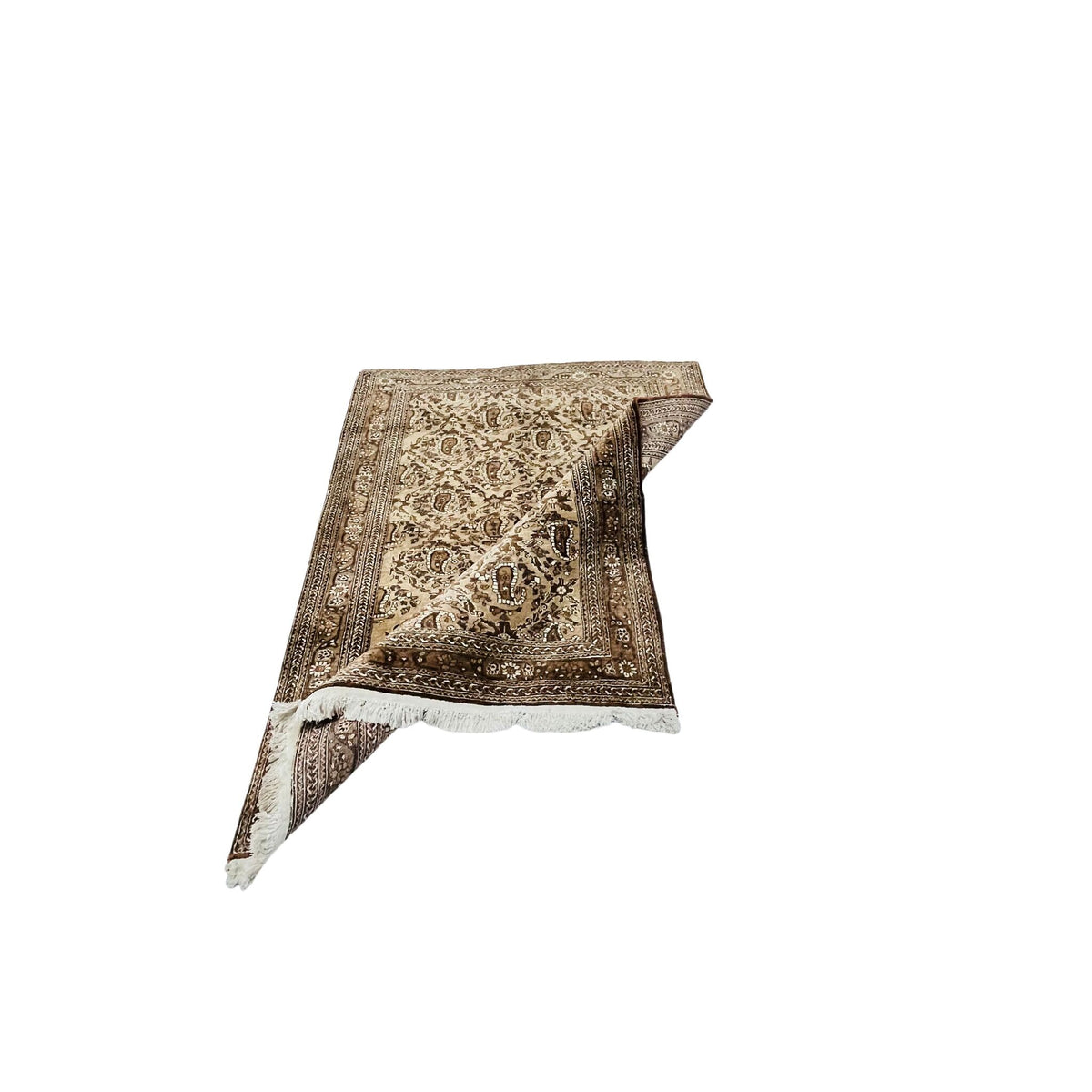 Orientteppich Beige Braun Boteh Paisley, handgeknüpftes Unikat – Ansicht 5