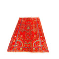 Orientteppich Rot Blau Medaillon aus Wolle, 200 × 138 cm (6,6 × 4,5 ft), handgeknüpftes Unikat