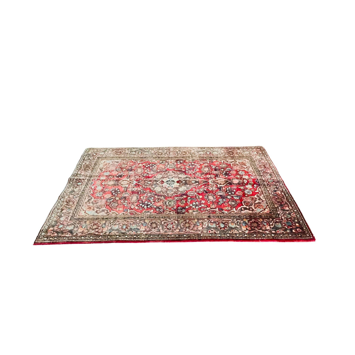 Orientteppich Rosé Beige Medaillon, handgeknüpftes Unikat – Ansicht 4