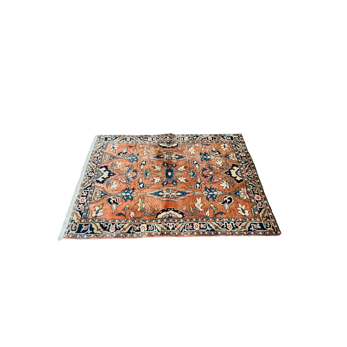 Orientteppich Terracotta Blau, handgeknüpftes Unikat – Ansicht 4