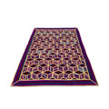 Handgeknüpfter Patchwork Teppich 3D Würfelmuster, 194 × 144 cm (6,4 × 4,7 ft), Unikat