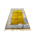 Nepal Teppich Gelb Blau, 175 × 123 cm (5,7 × 4,0 ft), handgeknüpftes Unikat