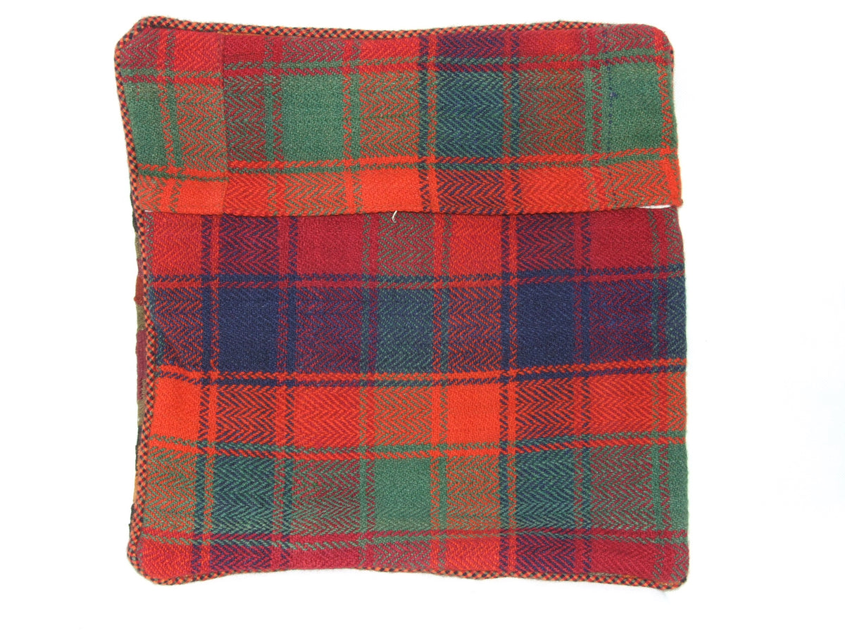 Kelim Kissenhülle Patchwork Rot Orange, handgewebtes Unikat – Ansicht 7