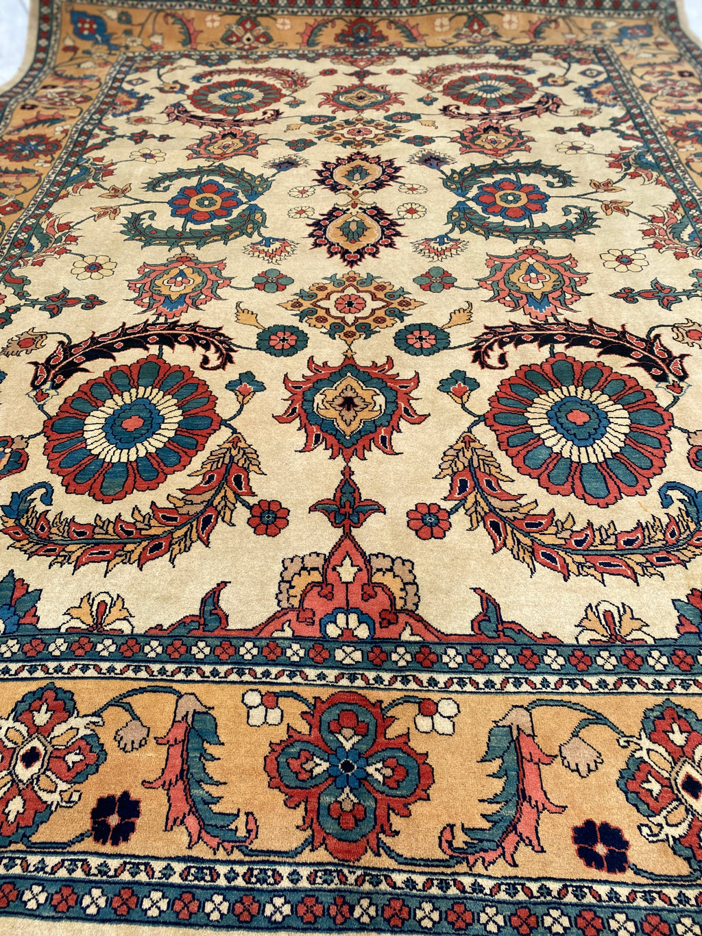 Großer Orientteppich Beige, handgeknüpftes Unikat – Ansicht 14