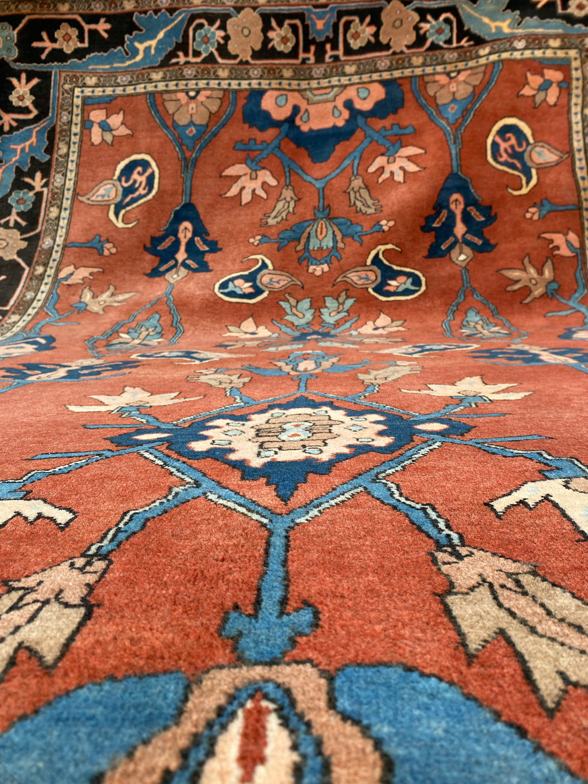 Großer Orientteppich Braun Blüten, handgeknüpftes Unikat – Ansicht 13