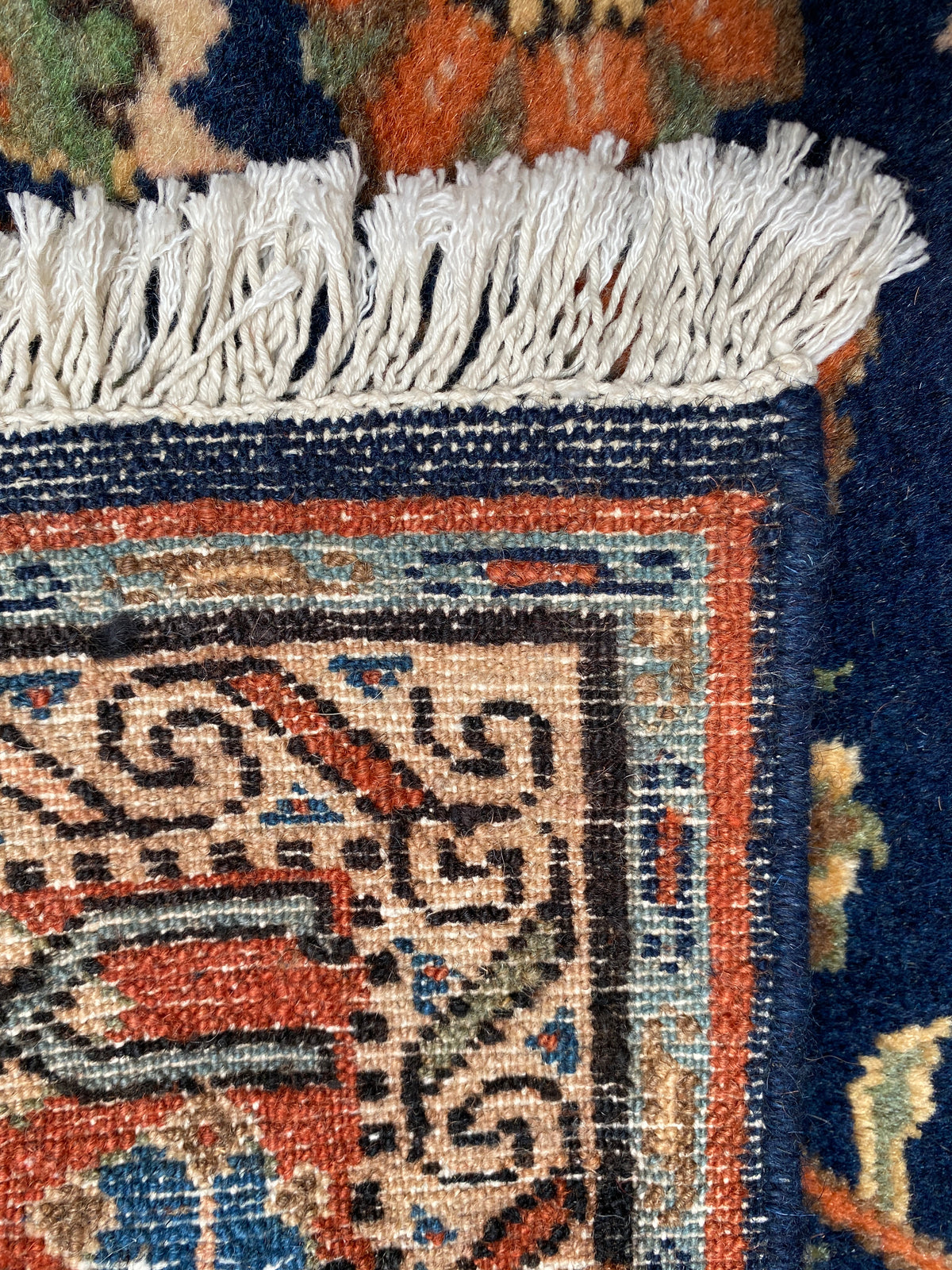 Großer Orientteppich Blau Medaillon, handgeknüpftes Unikat – Ansicht 13