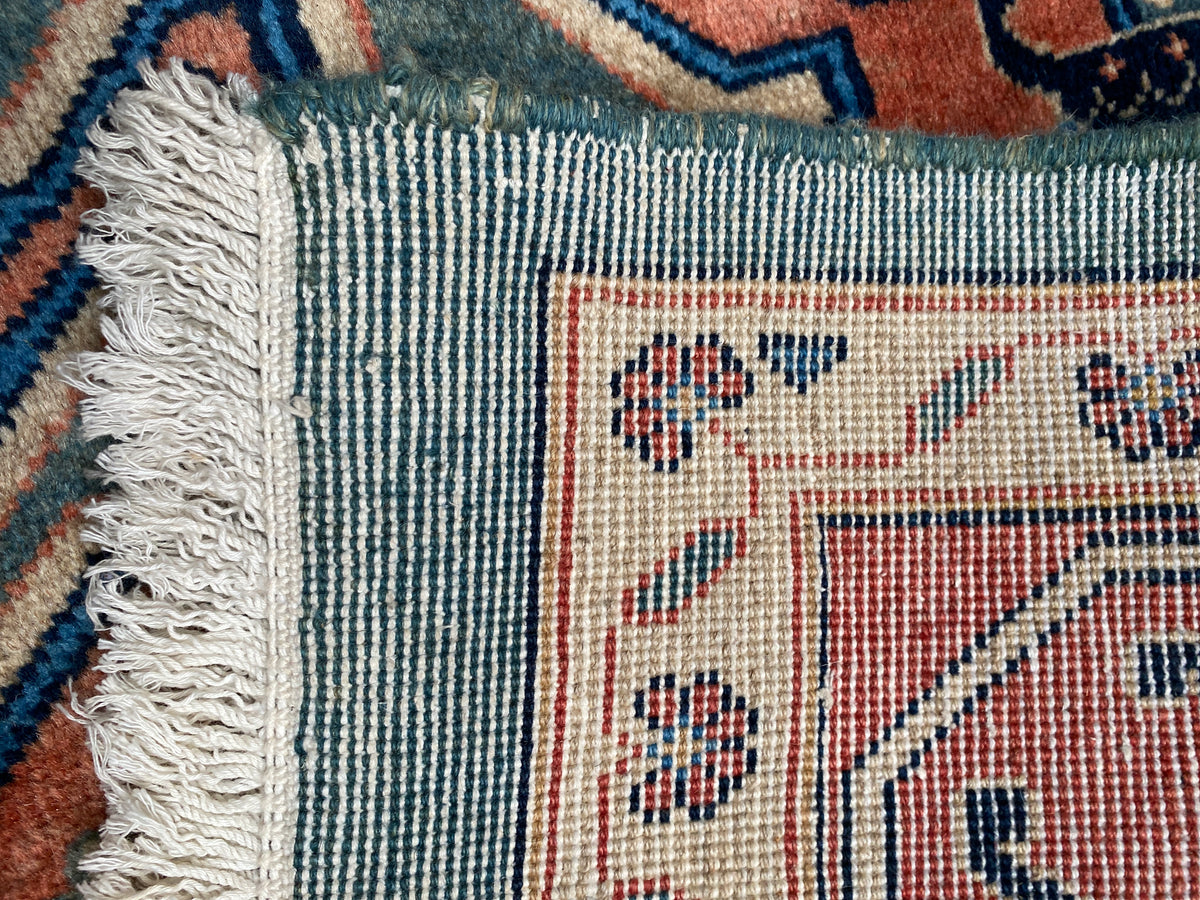Großer Orientteppich Grün Medaillon, handgeknüpftes Unikat – Ansicht 14