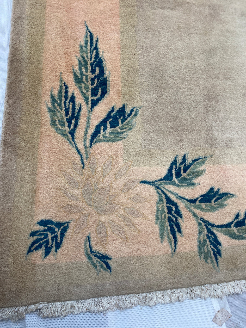 Großer Orientteppich Beige florale Motive, handgeknüpftes Unikat – Ansicht 11