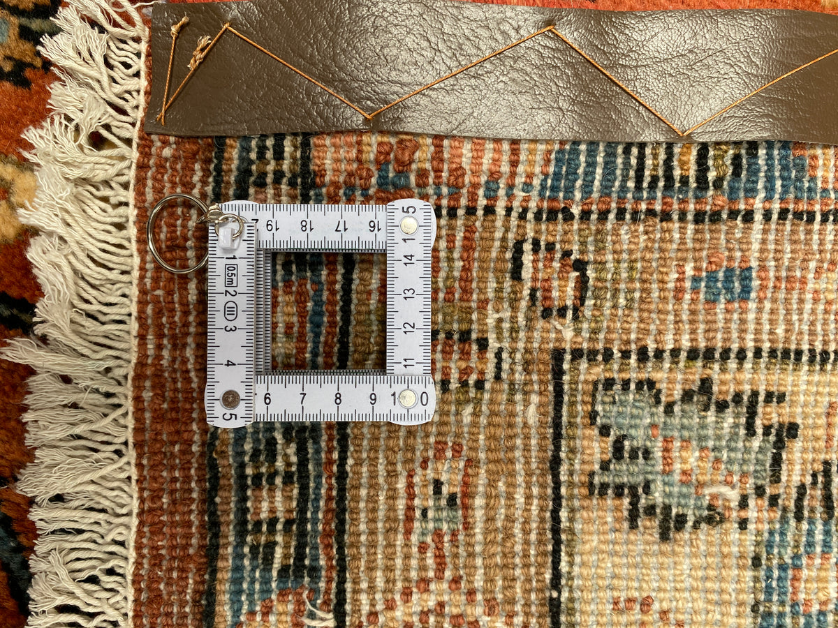 Großer Orientteppich Rot Ornamente, 425 × 202 cm, handgeknüpftes Unikat – Ansicht 14