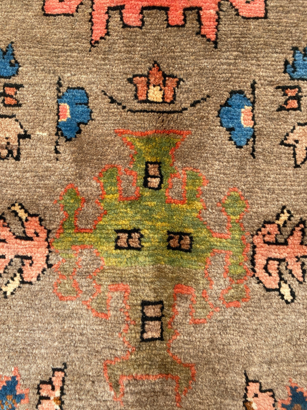 Großer Orientteppich Beige blaue Ornamente, handgeknüpftes Unikat – Ansicht 14