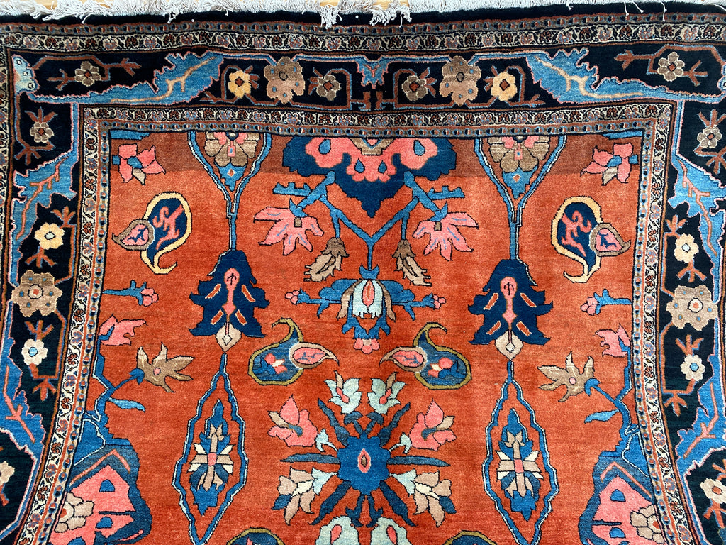 Großer Orientteppich Rot Blüten, handgeknüpftes Unikat – Ansicht 4