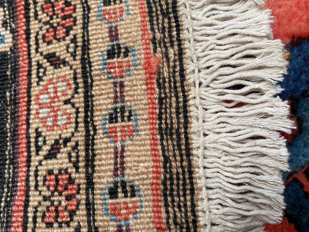 Großer Orientteppich Rot Blüten, handgeknüpftes Unikat – Ansicht 15