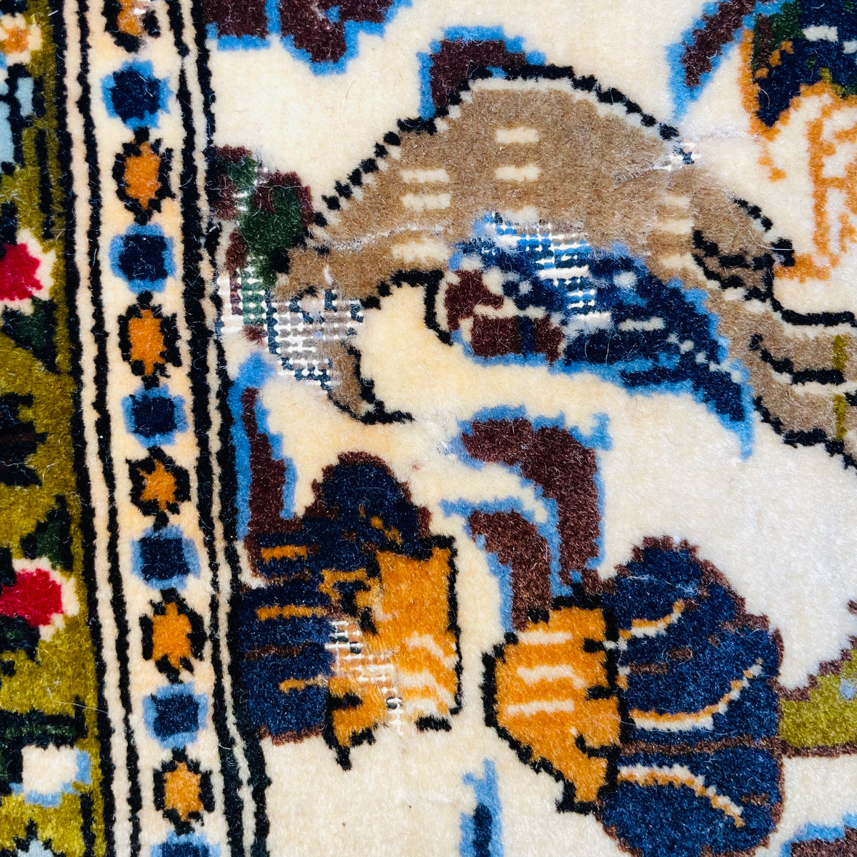 Orientteppich Lebensbaum Elfenbein, handgeknüpftes Unikat – Ansicht 8